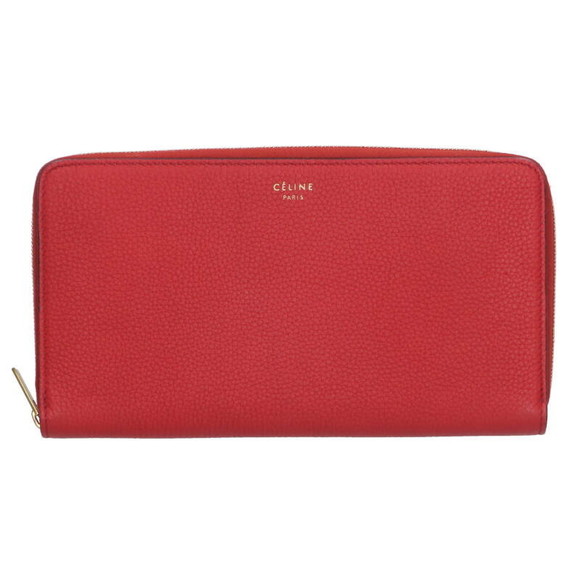 Celine Zip Red Wallet - Picture 1 of 3
